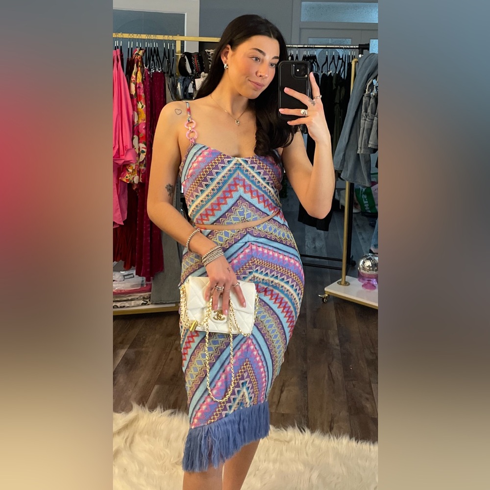 AJA MIDI MULTI COLOR SKIRT SET - Picture 6 of 8